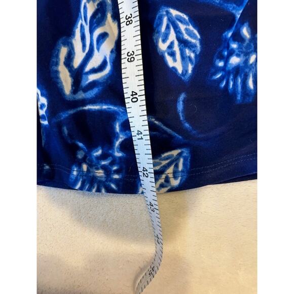 RALPH LAUREN LRL Dress Blue Floral Stretch Jersey Sheath Women's Size 6 - Picture 6 of 6